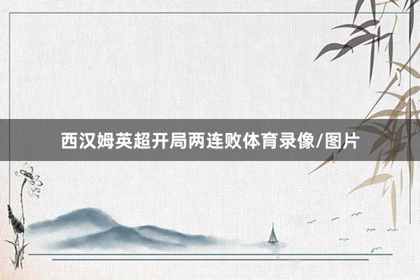 西汉姆英超开局两连败体育录像/图片