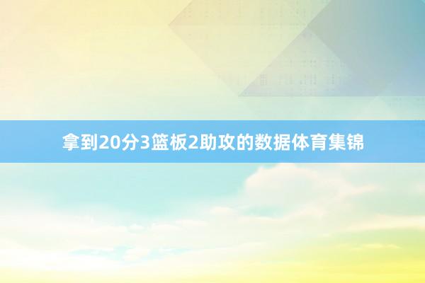 拿到20分3篮板2助攻的数据体育集锦