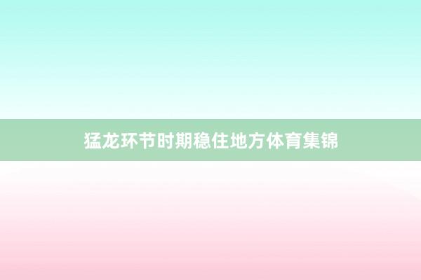 猛龙环节时期稳住地方体育集锦