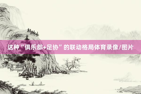 这种“俱乐部+足协”的联动格局体育录像/图片