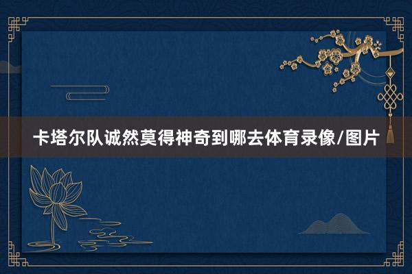 卡塔尔队诚然莫得神奇到哪去体育录像/图片