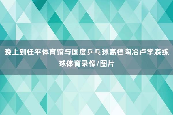 晚上到桂平体育馆与国度乒乓球高档陶冶卢学森练球体育录像/图片