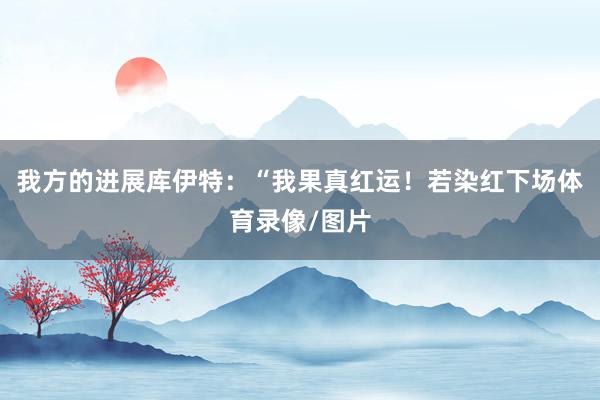 我方的进展库伊特:“我果真红运!若染红下场体育录像/图片