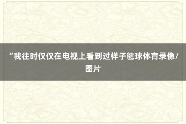 “我往时仅仅在电视上看到过样子毽球体育录像/图片