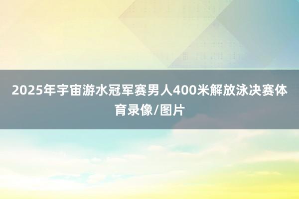 2025年宇宙游水冠军赛男人400米解放泳决赛体育录像/图片