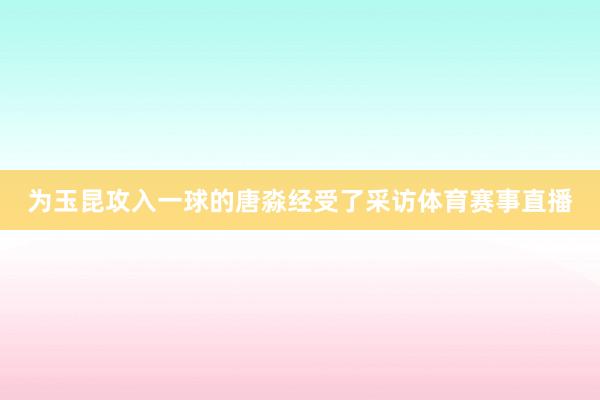 为玉昆攻入一球的唐淼经受了采访体育赛事直播