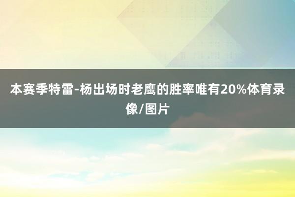 本赛季特雷-杨出场时老鹰的胜率唯有20%体育录像/图片
