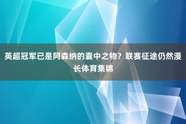 英超冠军已是阿森纳的囊中之物?联赛征途仍然漫长体育集锦