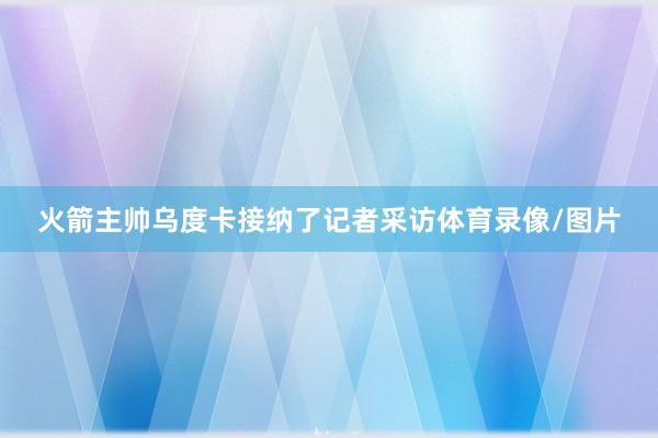 火箭主帅乌度卡接纳了记者采访体育录像/图片