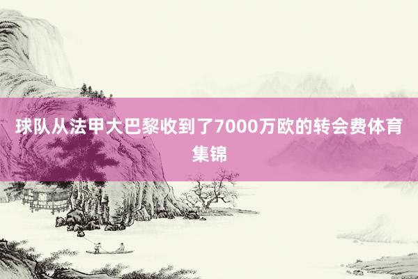 球队从法甲大巴黎收到了7000万欧的转会费体育集锦