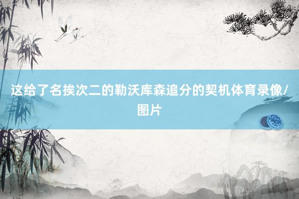 这给了名挨次二的勒沃库森追分的契机体育录像/图片