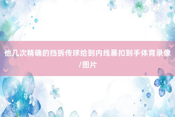 他几次精确的挡拆传球给到内线暴扣到手体育录像/图片