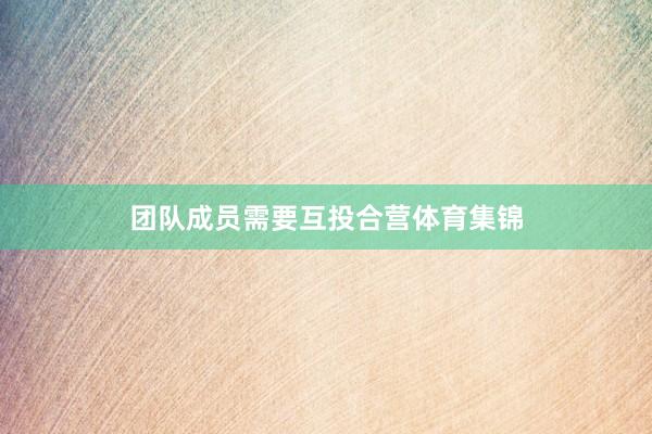 团队成员需要互投合营体育集锦