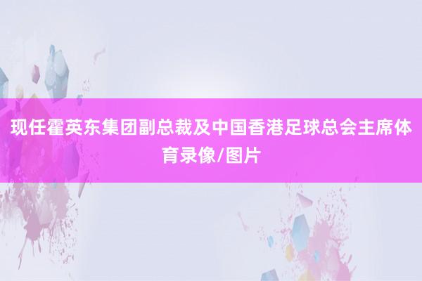 现任霍英东集团副总裁及中国香港足球总会主席体育录像/图片