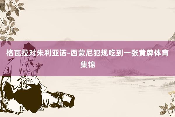 格瓦拉对朱利亚诺-西蒙尼犯规吃到一张黄牌体育集锦