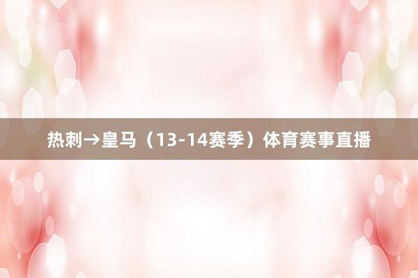 热刺→皇马（13-14赛季）体育赛事直播