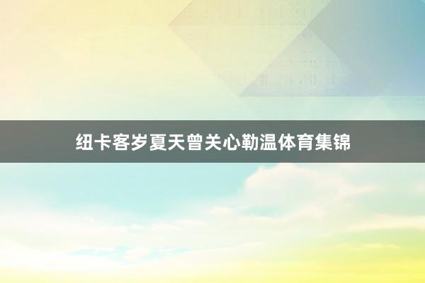 纽卡客岁夏天曾关心勒温体育集锦