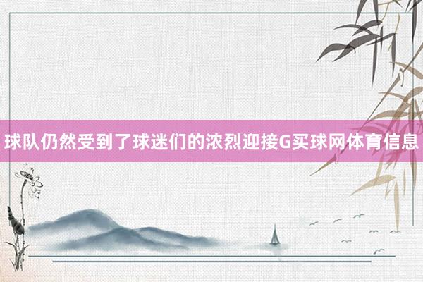 球队仍然受到了球迷们的浓烈迎接G买球网体育信息