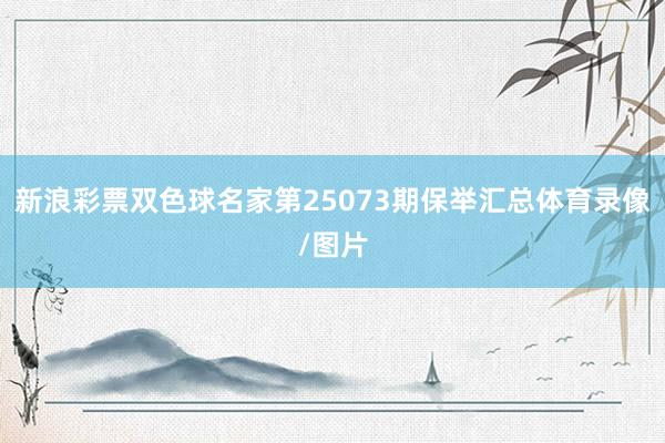 新浪彩票双色球名家第25073期保举汇总体育录像/图片