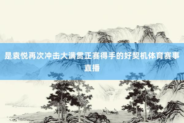 是袁悦再次冲击大满贯正赛得手的好契机体育赛事直播