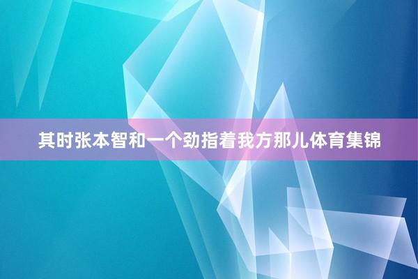 其时张本智和一个劲指着我方那儿体育集锦