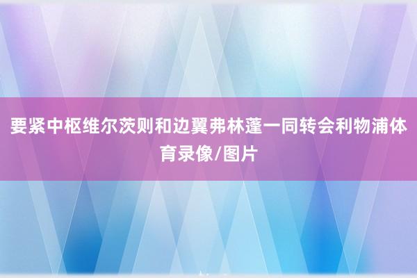 要紧中枢维尔茨则和边翼弗林蓬一同转会利物浦体育录像/图片