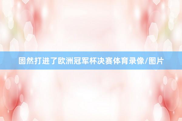 固然打进了欧洲冠军杯决赛体育录像/图片