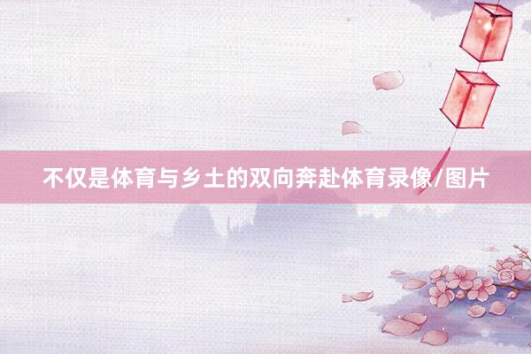 不仅是体育与乡土的双向奔赴体育录像/图片